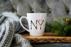 Long Island Girl Ceramic Mug, New York, Lipstick Rose Gold