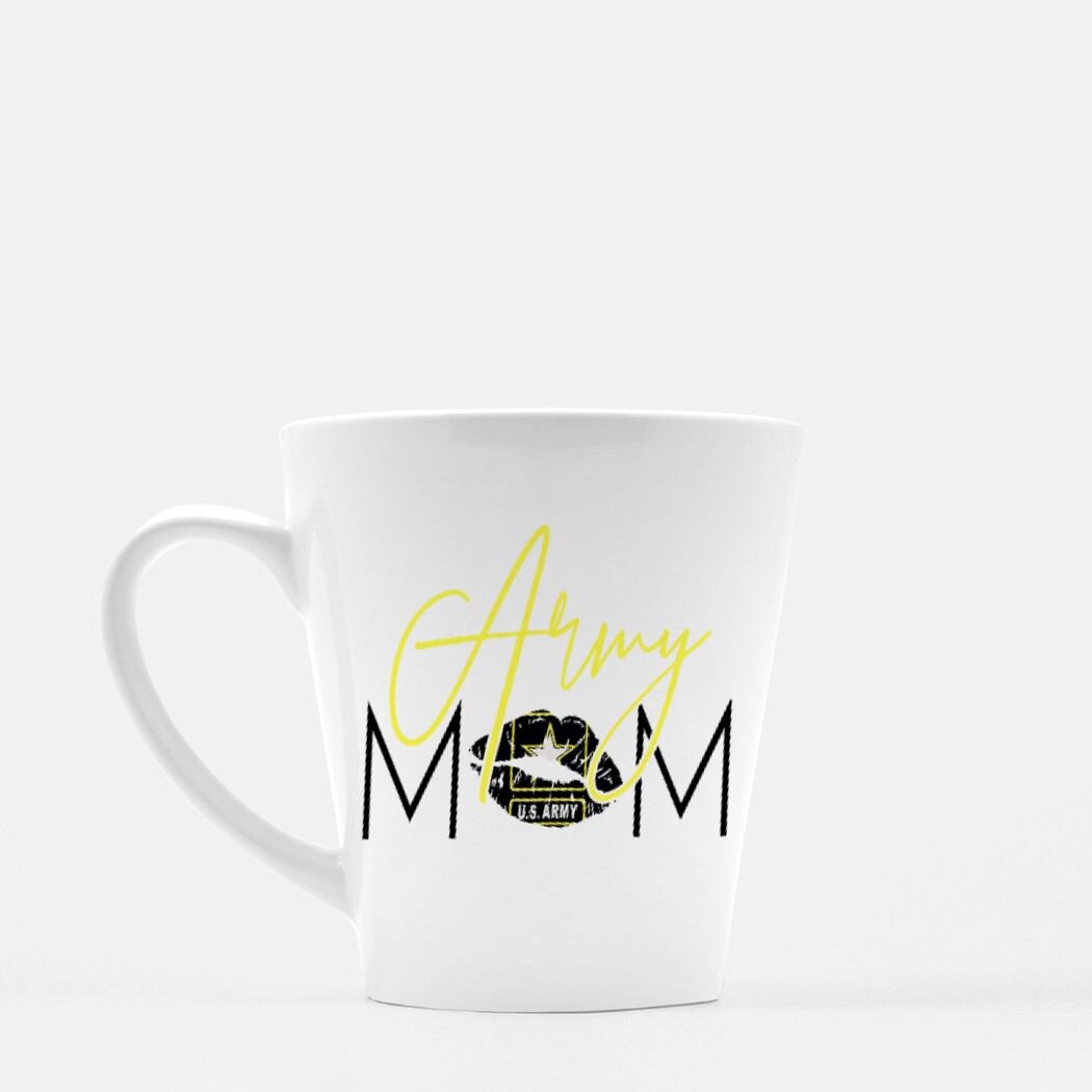 Army Mom Latte Mug, Military Mother Gift, 12 oz