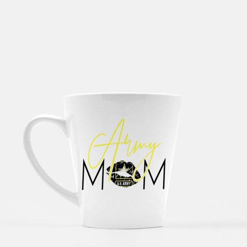 Army Mom Latte Mug, Military Mother Gift, 12 oz
