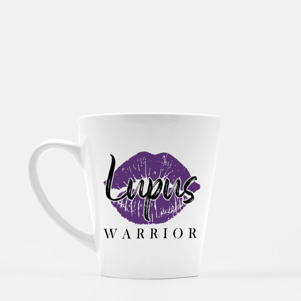 Lupus Warrior 12oz Mug, Purple Lips Design