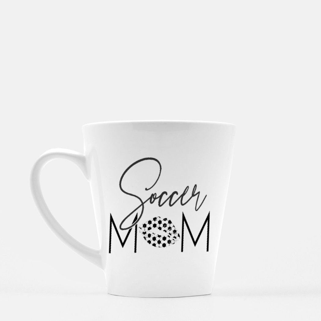 Soccer Mom Latte Mug, 12 oz Ceramic Coffee Cup
