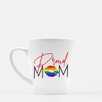 Proud Mom LGBTQ Rainbow Coffee Mug, 12 oz Latte