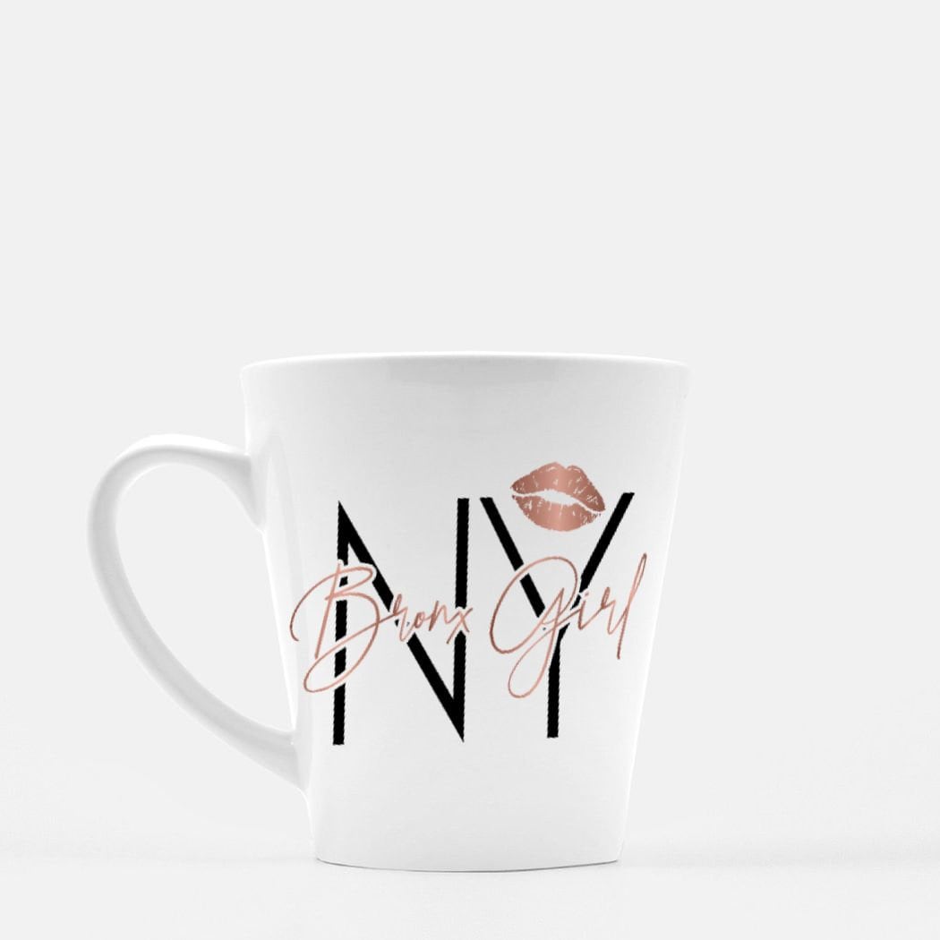 Bronx Girl Mug, New York City, Rose Gold Lips