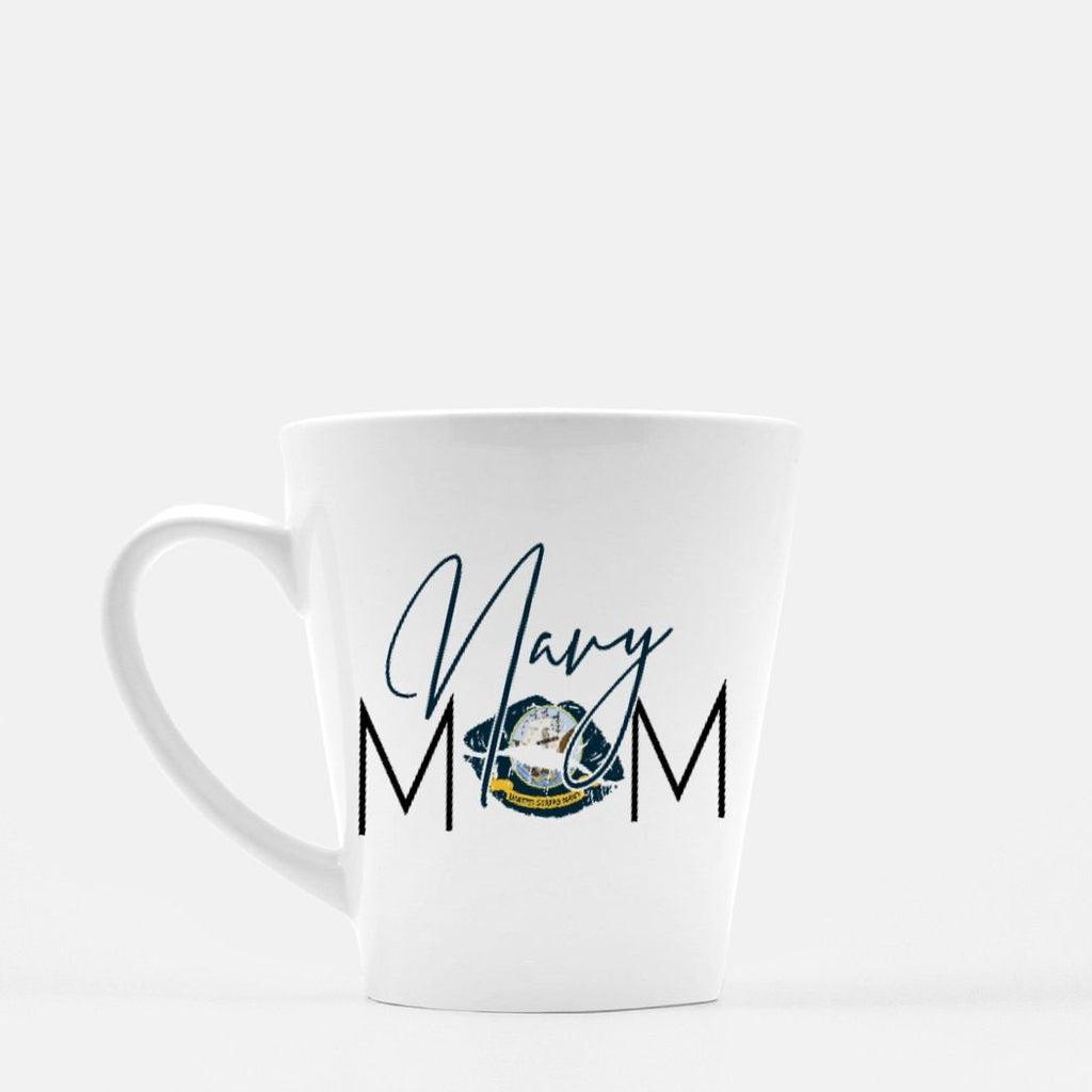 Navy Mom Latte Mug, Military Mother Gift, 12 oz