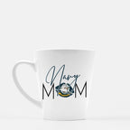 Navy Mom Latte Mug, Military Mother Gift, 12 oz