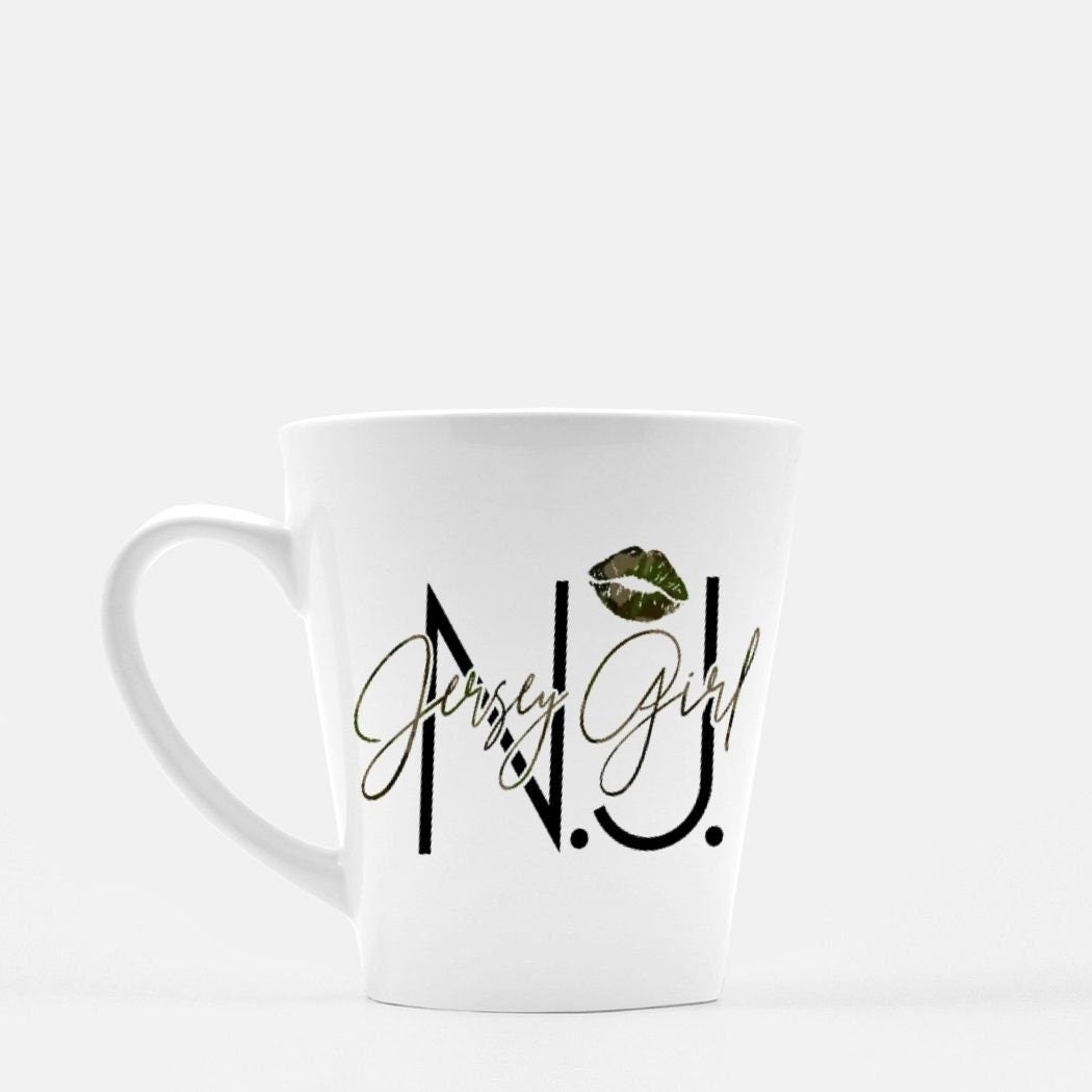 Jersey Girl Camouflage Lipstick Mug Latte 12 oz. Custom Made Hometown NJ