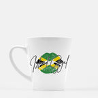 Island Gyal Mug Latte 12 oz. - Coffee Jamaica Jamaican West Indian Lips Flag Lipstick
