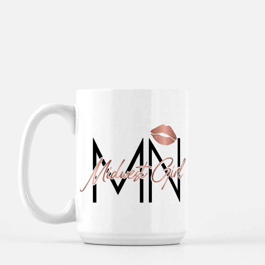 Midwest Girl Minnesota MN Mug, 15oz Ceramic