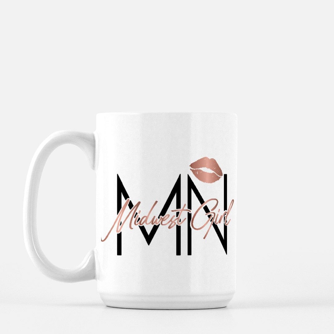 Midwest Girl Minnesota MN Mug, 15oz Ceramic