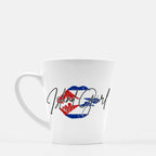 Island Girl Mug Latte 12 oz. - Coffee West Indian Caribbean Lips Flag Lipstick