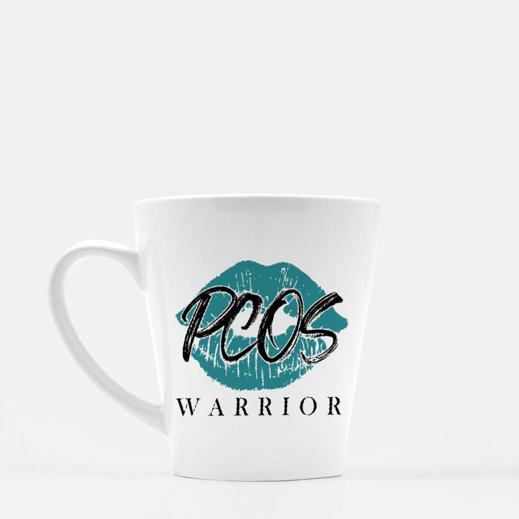 PCOS Warrior Mug, Teal Ribbon, PCOS Support Gift