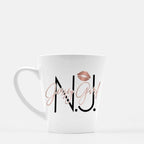 Jersey Girl Rose Gold Lipstick Mug Latte 12 oz. Custom Made Hometown NJ