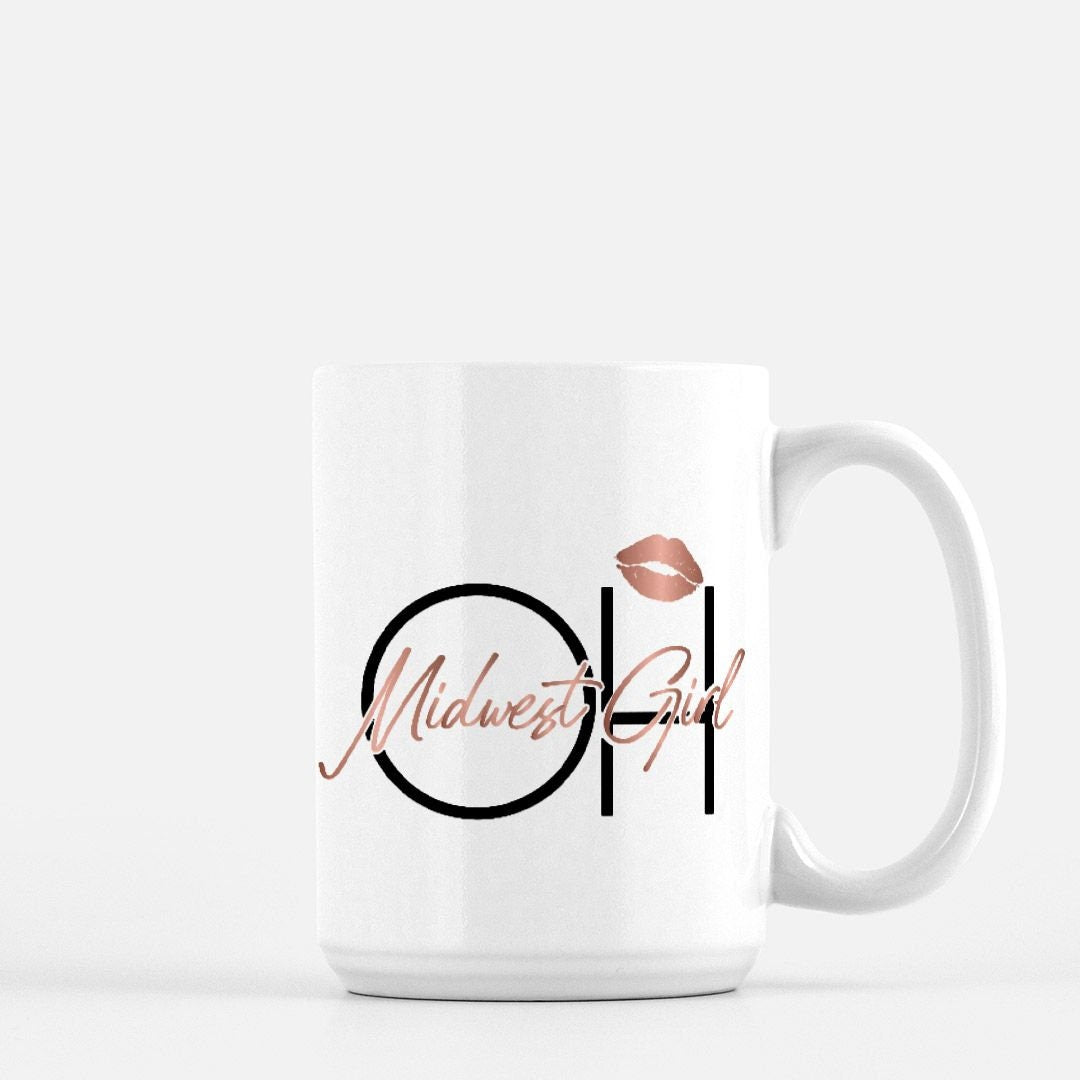 Midwest Girl Ohio Mug, 15oz Ceramic Mug