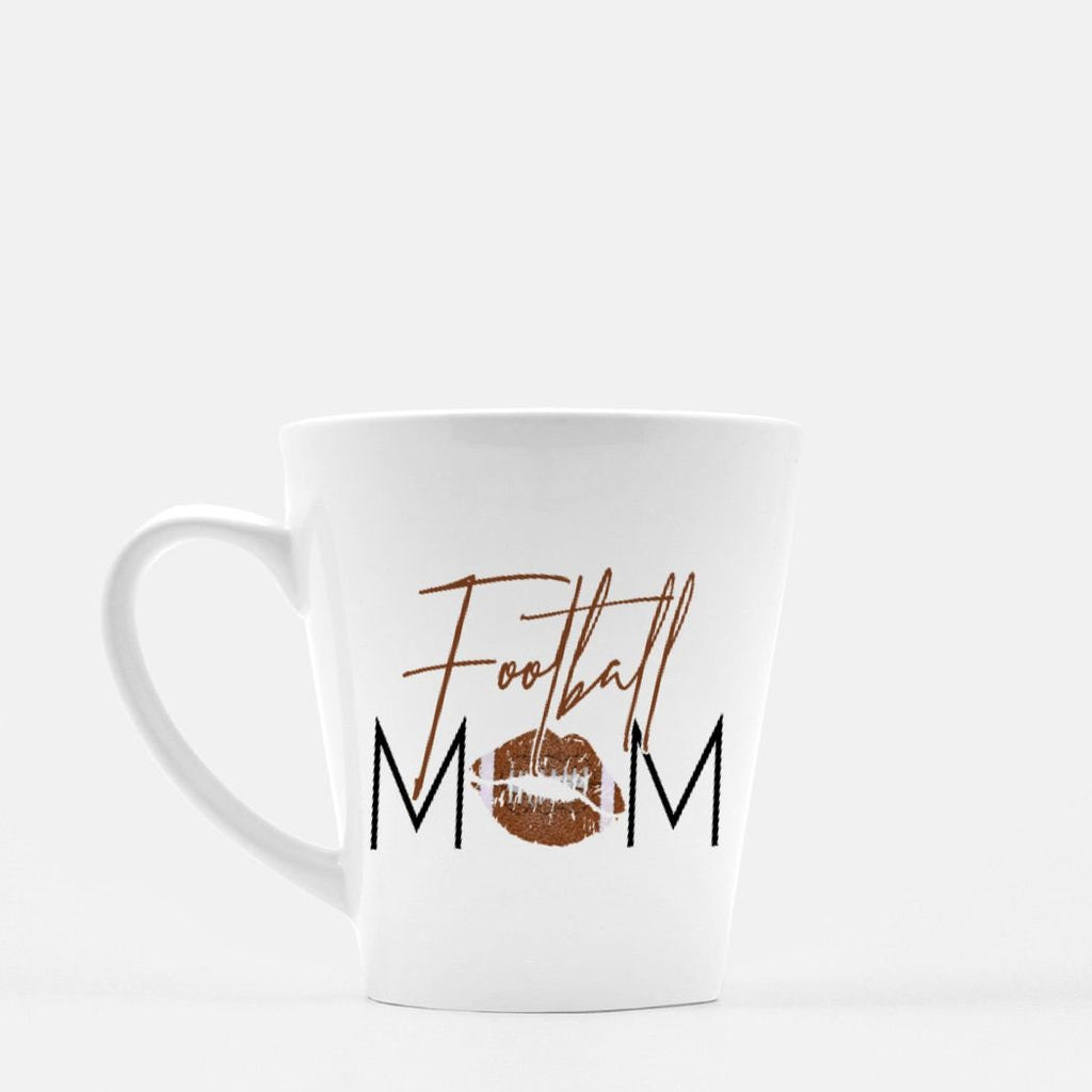 Football Mom Latte Mug, 12 oz Ceramic
