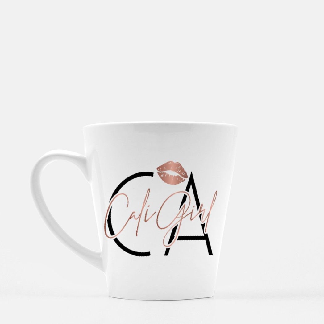 Cali Girl Rose Gold Lipstick Ceramic Mug - California Hometown Pride