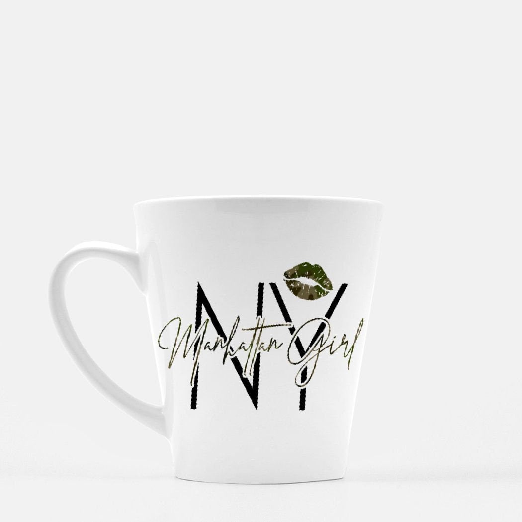 New York NY NYC Manhattan Girl Camo Camouflage Mug Latte 12 oz.