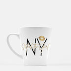 New York NYC NY Manhattan Girl Gold Mug Latte 12 oz.
