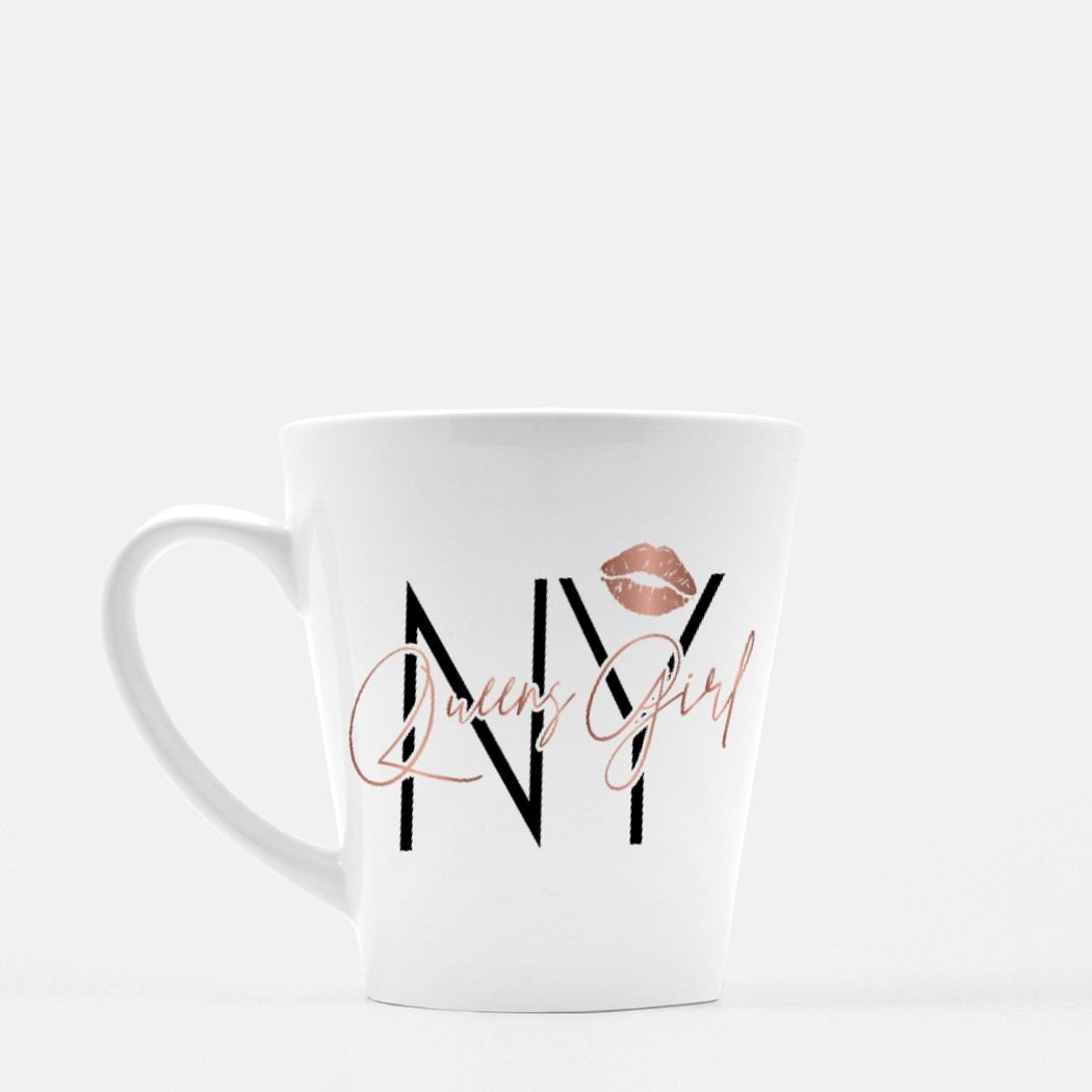 Queens NY Mug, Lipstick Rose Gold, New York City