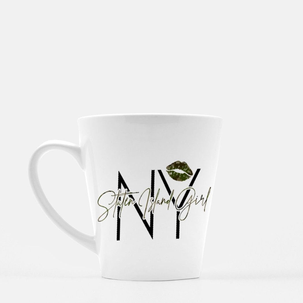 Staten Island Girl Mug, Camo Lipstick, NYC Native Gift