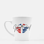 Dominican Republic Flag Island Girl Latte Mug - 12 oz