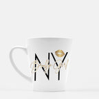 Brooklyn Girl Mug, NYC Gift, New York Lipstick Gold